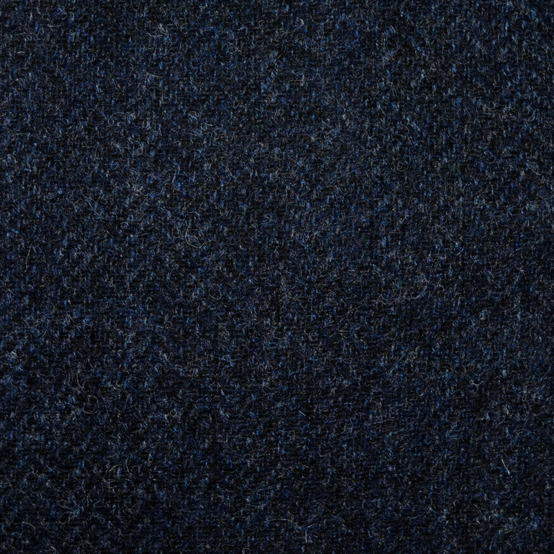 Dark Blue Herringbone Shetland Tweed - 2.00 Metres